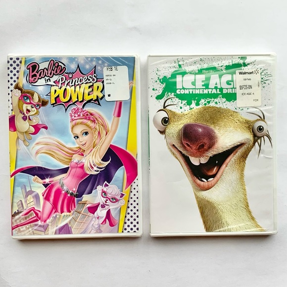 NWT Sealed Kids DVD Ice Age Continental Drift & Barbie - Picture 1 of 2